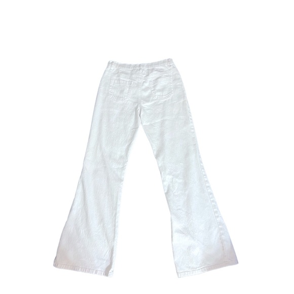 WHITE DG2 DENIM WITH STRETCH. WHITE FLARE. SIZE 2 - Picture 9 of 9